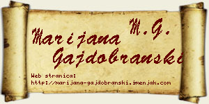 Marijana Gajdobranski vizit kartica